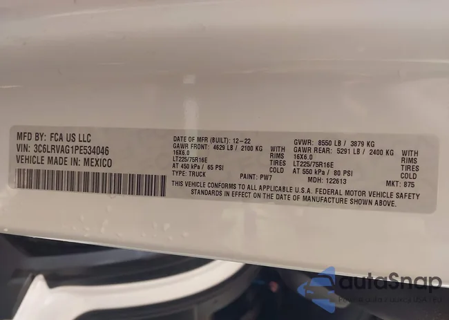 3C6LRVAG1PE534046: 44135797