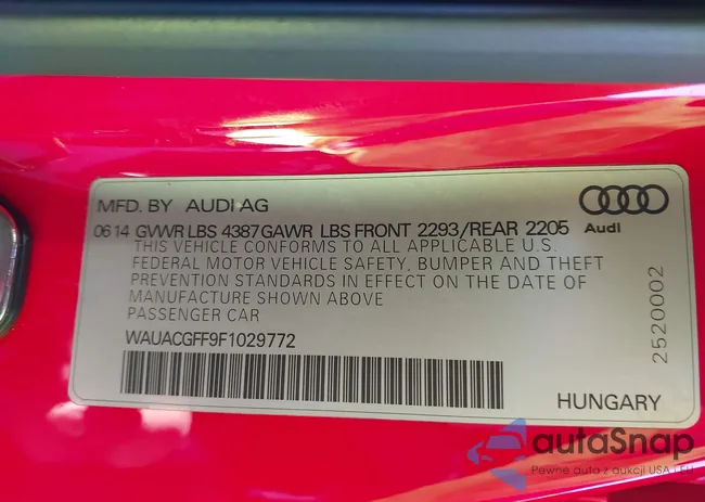 WAUACGFF9F1029772: 44135814