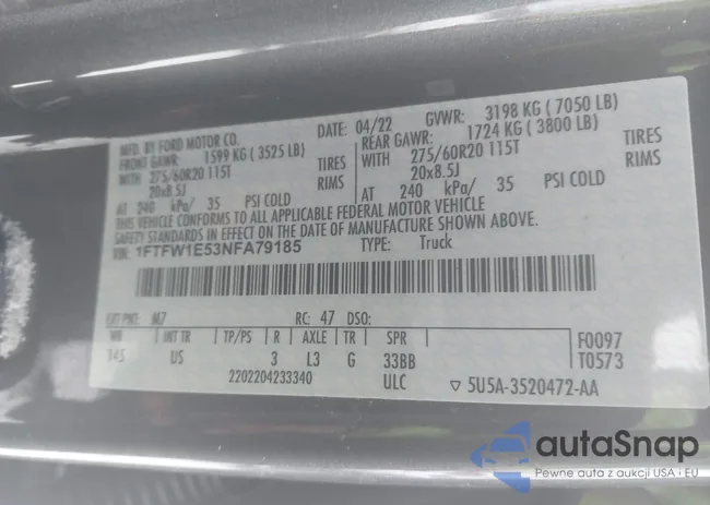 1FTFW1E53NFA79185: 44135828