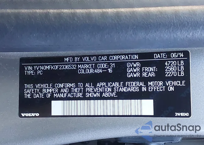 YV140MFK0F2336532: 44135837