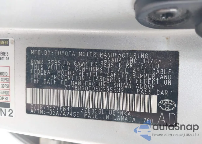 2T1BR30E95C395532: 44135878