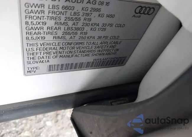 WA1LAAF72HD028000: 44135915