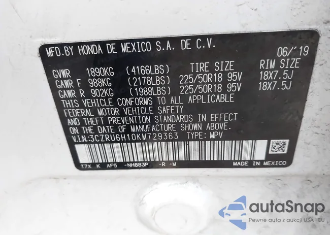 3CZRU6H10KM729363: 44135916