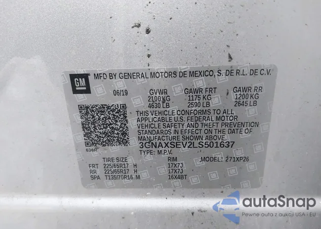 3GNAXSEV2LS501637: 44136038