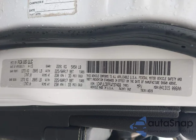 1C4PJLCB7FW737468: 44135109