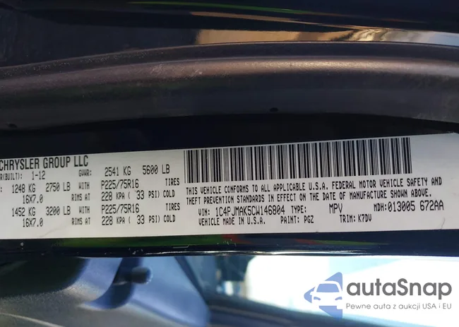 1C4PJMAK5CW146804: 44135143