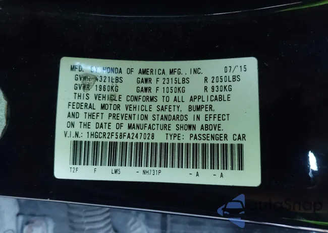 1HGCR2F58FA247028: 44135247