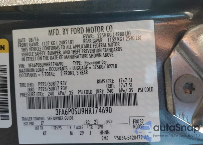 3FA6P0SU9HR174690: 44135274