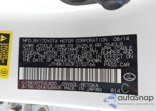 JTHBK1GG3F2152166: 44136557