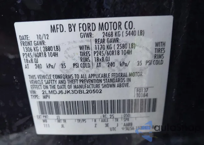 2LMDJ6JK3DBL20502: 44136610