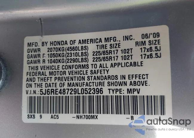 5J6RE48729L052396: 44136716