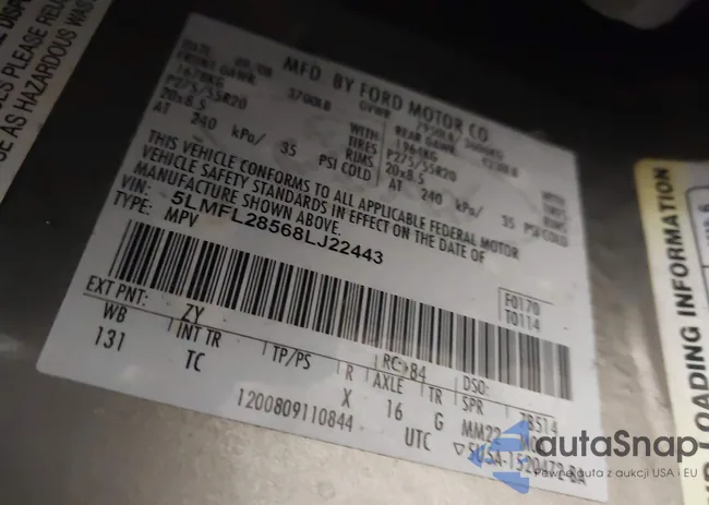 5LMFL28568LJ22443: 44136737