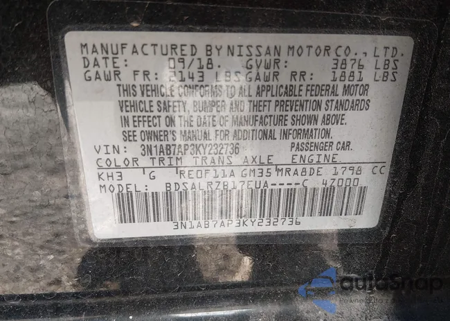 3N1AB7AP3KY232736: 44136758