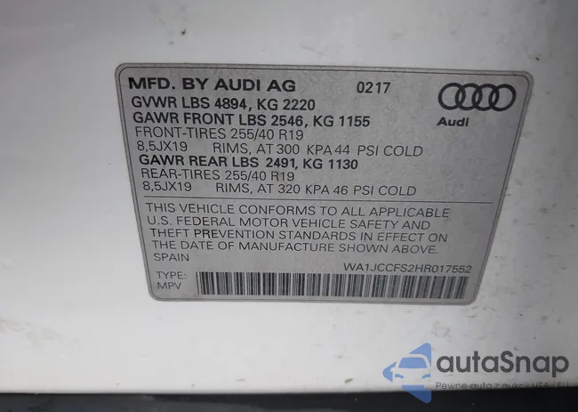 WA1JCCFS2HR017552: 44136760