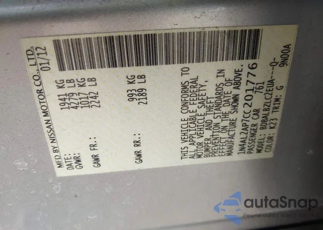 1N4AL2AP7CC201776: 44136784