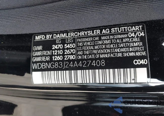 WDBNG83J24A427408: 44136814