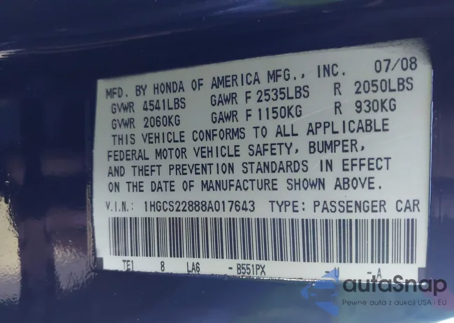 1HGCS22888A017643: 44136884