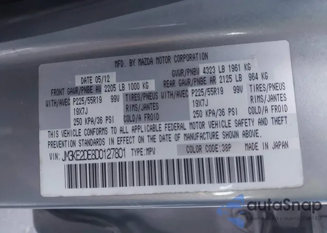 JM3KE2DE8D0127801: 44137007