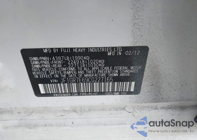 JF1GR7E69CG227165: 44137032