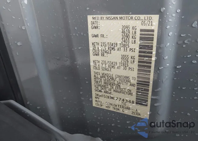 5N1AT3CB3MC774348: 44136084