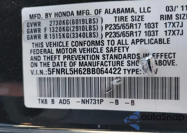 5FNRL5H62BB064422: 44136148