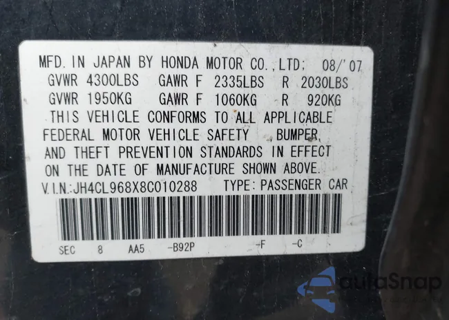 JH4CL968X8C010288: 44136194