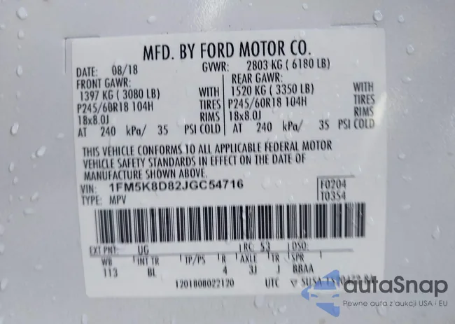 1FM5K8D82JGC54716: 44136465