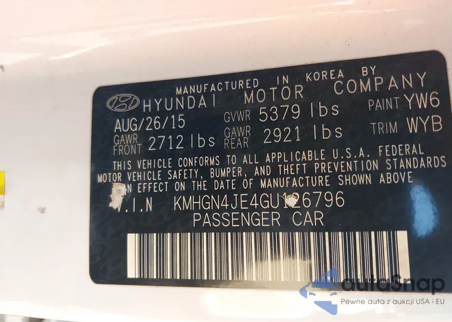 KMHGN4JE4GU126796: 44137525