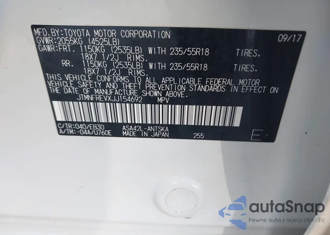 JTMNFREVXJJ154692: 44137545