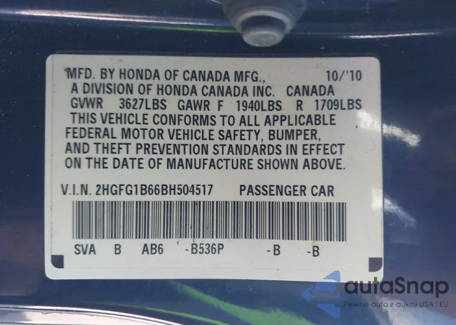 2HGFG1B66BH504517: 44137605