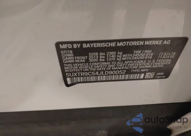 5UXTR9C54JLD90052: 44137619