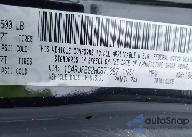 1C4RJFBG2HC671097: 44137718