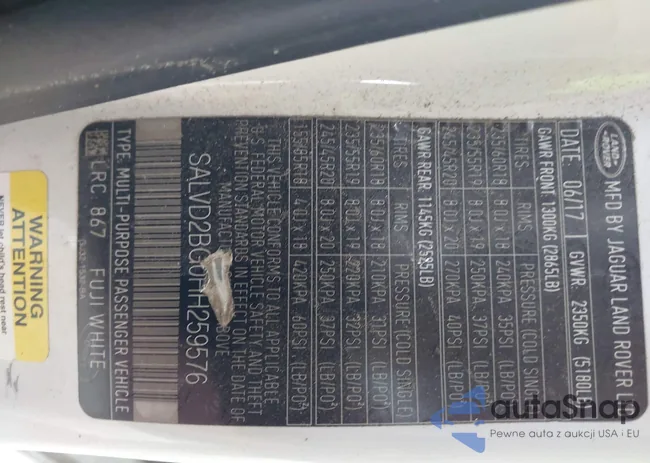 SALVD2BG0HH259576: 44137765