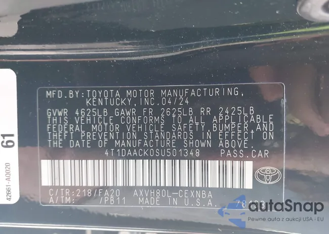 4T1DAACK0SU501348: 44137776