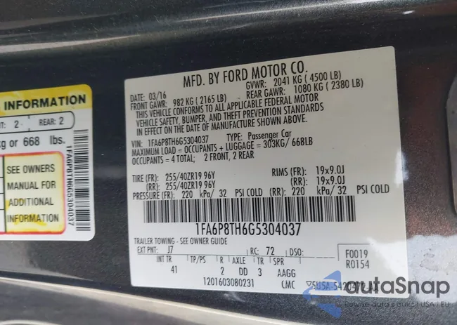 1FA6P8TH6G5304037: 44137953