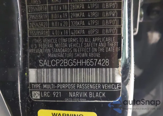 SALCP2BG5HH657428: 44138032