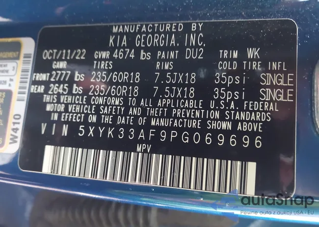 5XYK33AF9PG069696: 44138055