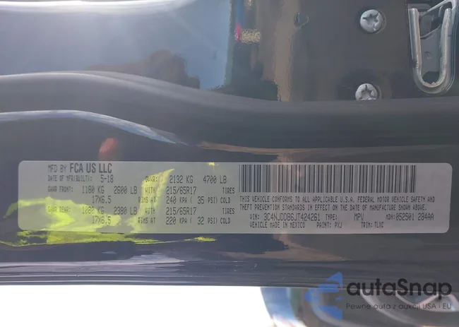 3C4NJDDB6JT424261: 44137085