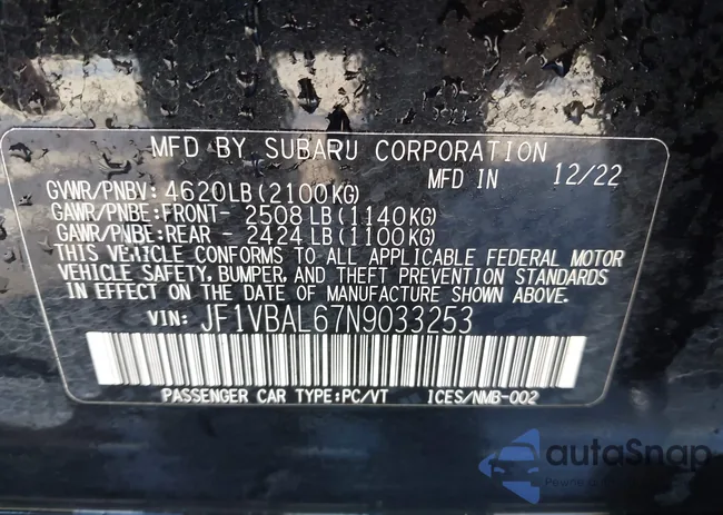 JF1VBAL67N9033253: 44137159
