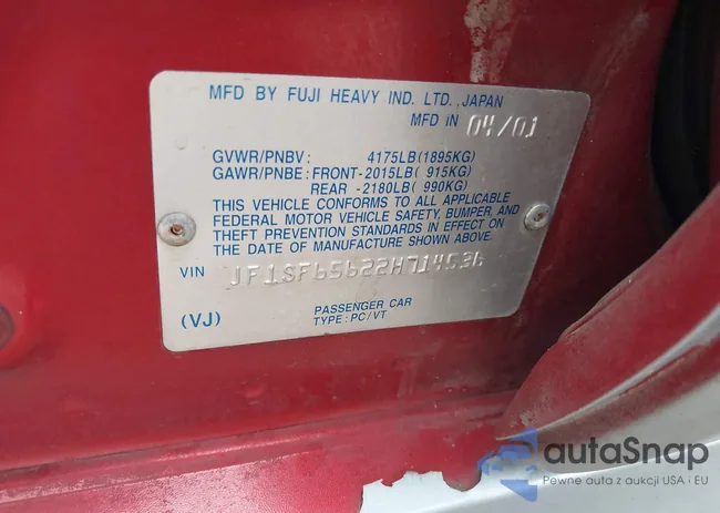 JF1SF65622H714536: 44137247