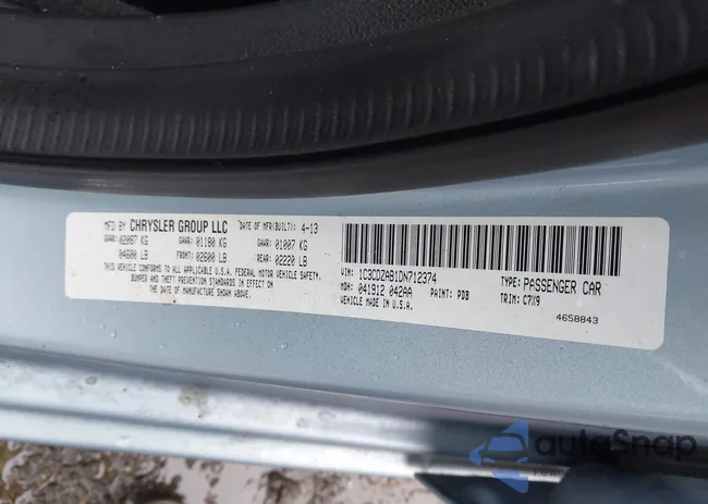 1C3CDZAB1DN712374: 44137252