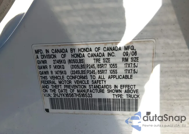 2HJYK16567H516533: 44137465