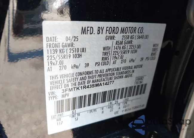 3FMTK1R43SMA14277: 44138494