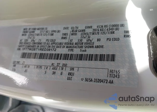 1FT7W2BT1RED39172: 44138693