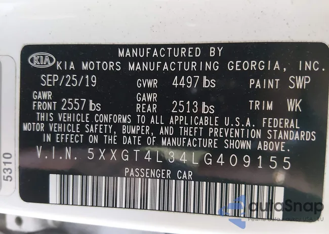 5XXGT4L34LG409155: 44138717