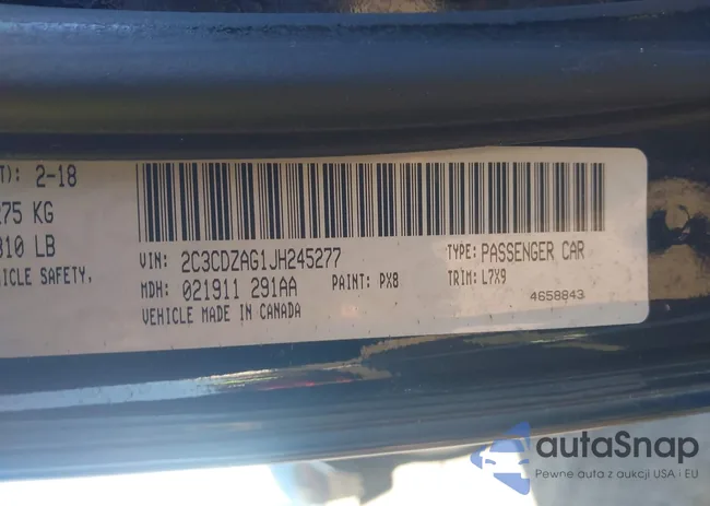 2C3CDZAG1JH245277: 44138794