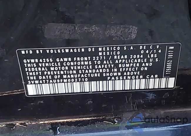3VW4T7AU9FM002710: 44138817
