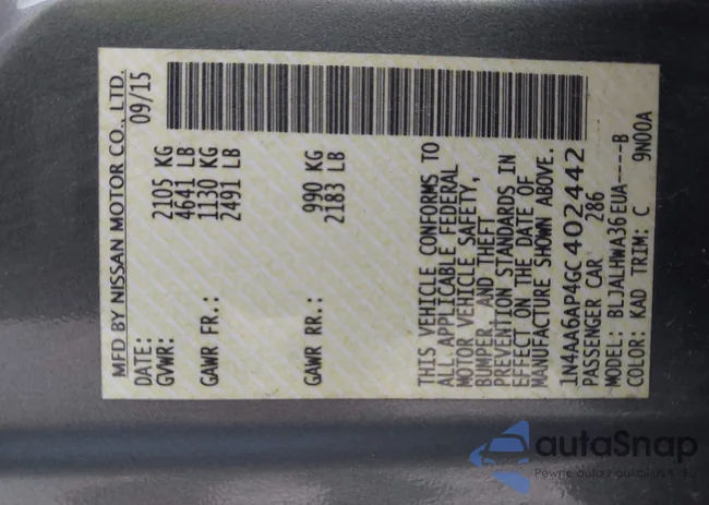 1N4AA6AP4GC402442: 44139007