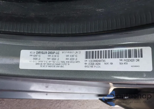 1C3CCBAB8DN647341: 44139035