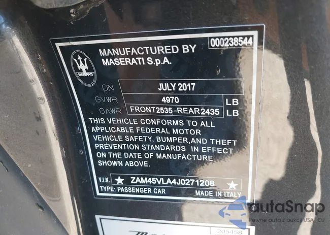 ZAM45VLA4J0271208: 44139064